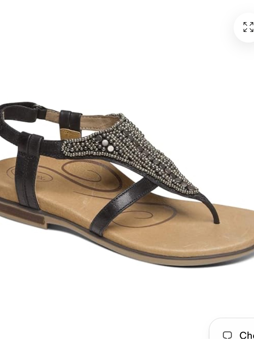 Aetrex Sheila beaded thong sandal size 11